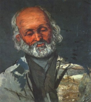 Paul Cezanne Painting - Portrait of an old man Paul Cezanne